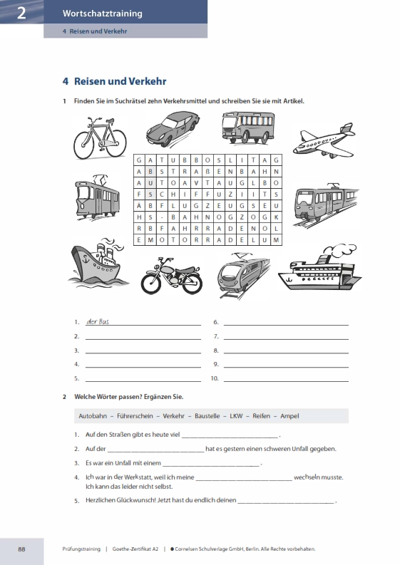 Prufungstraining Goethe Zertifikat A2 - Image 2